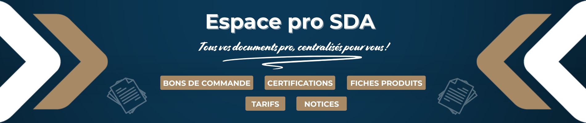 Espace pro SDA banniere