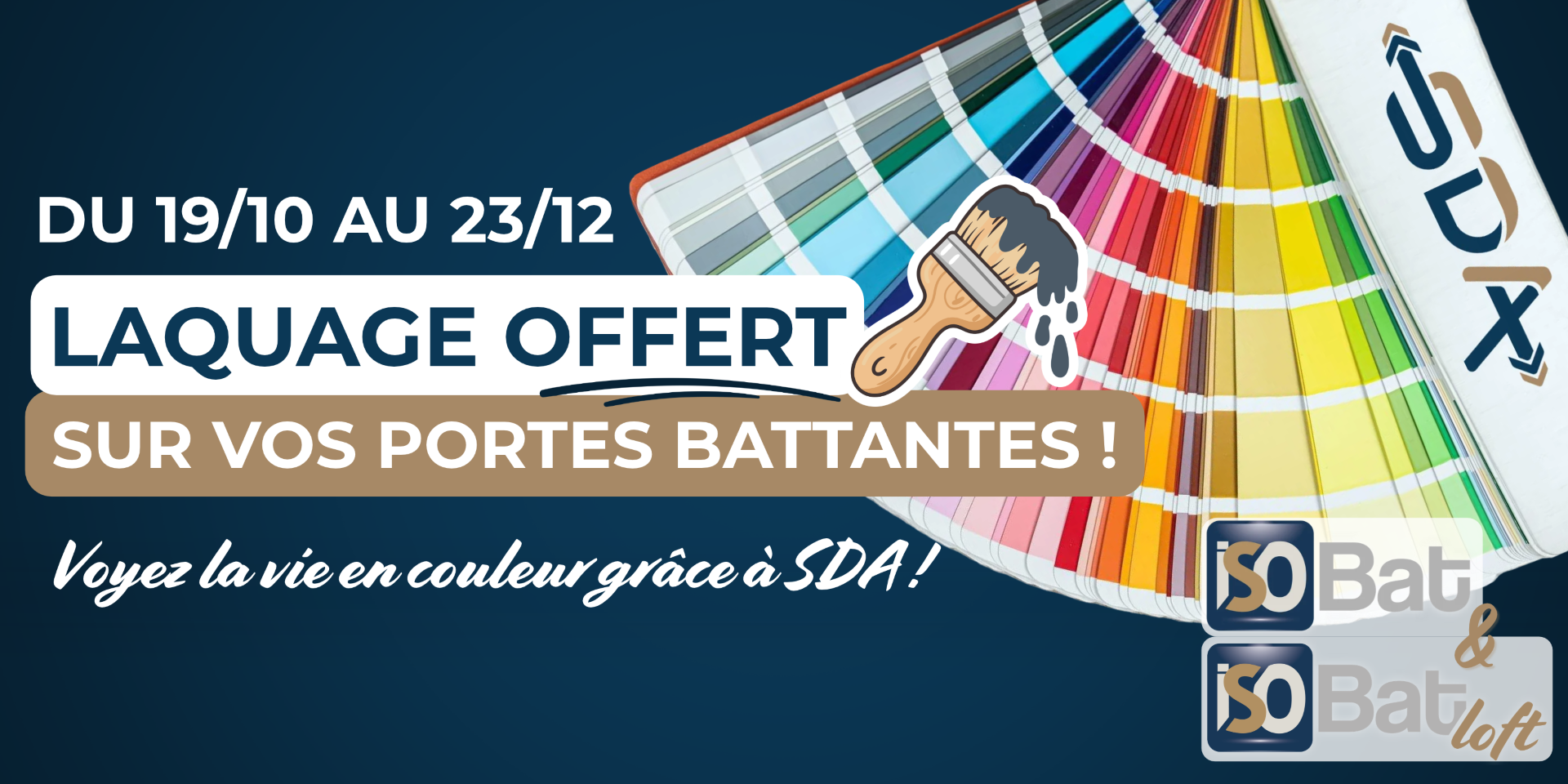 Portes de garage battantes : SDA vous offre le laquage !
